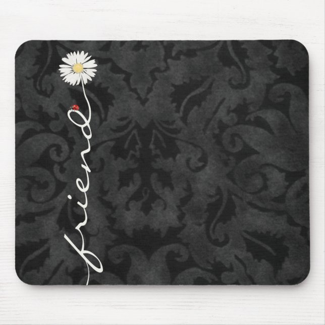 Kompis Daisy och Ladybug Damask Mouse Pad Musmatta (Framsidan)