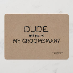 kompis GROOMSMAN BEST MAN Funny Frieri Inbjudningar