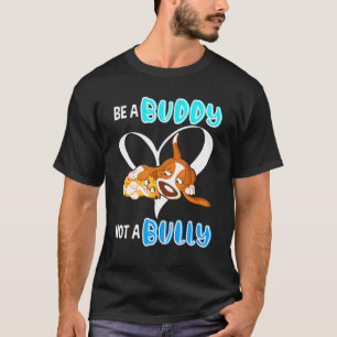 Kompis Inte Mobbare Glad Unity Day Hund Och Katt H T Shirt