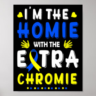 Kompis med extra kromosom Downs syndrom medvetenhe Poster
