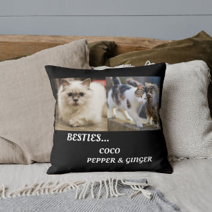 Kompis med husdjur Katt Bild Namn Bästa vänner BFF Kudde