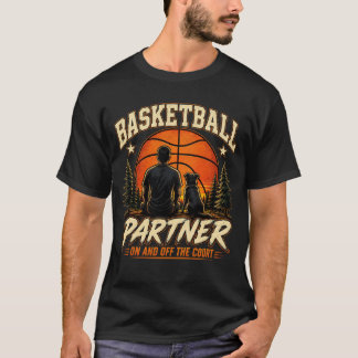 Kompis till basket älskar hundar Vintage design T Shirt