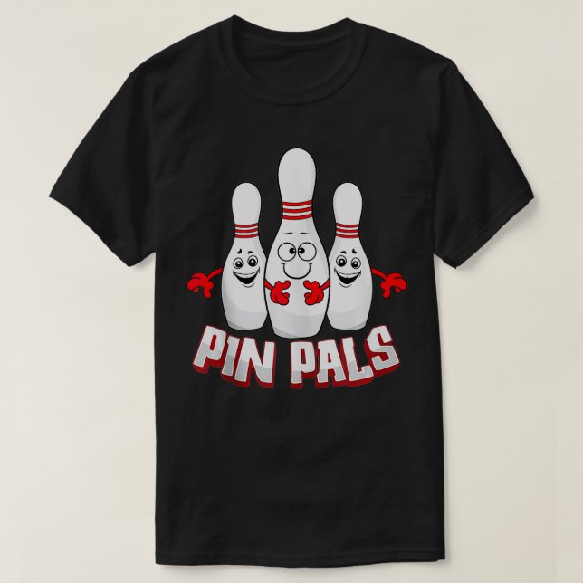 Kompisar roliga bowlare bowling spelare lag män Wo T Shirt (Design framsida)