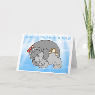 KompisManatee, lycklig mors dag Kort