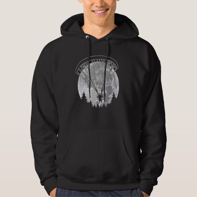 Komplett Moon Power Paraglider Paramotor Pilot Hoodie (Framsida)