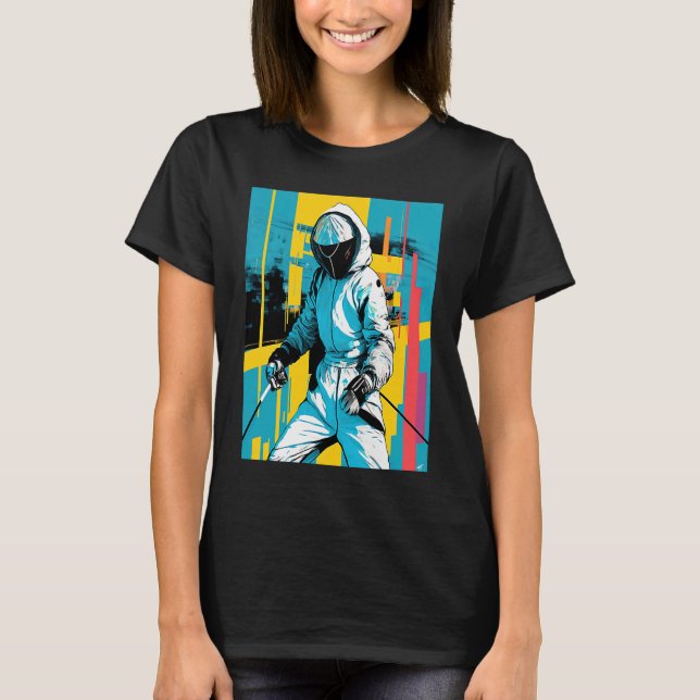 Komplett stängselutrustningsset Kläder Retro Pop F T Shirt (Framsida)