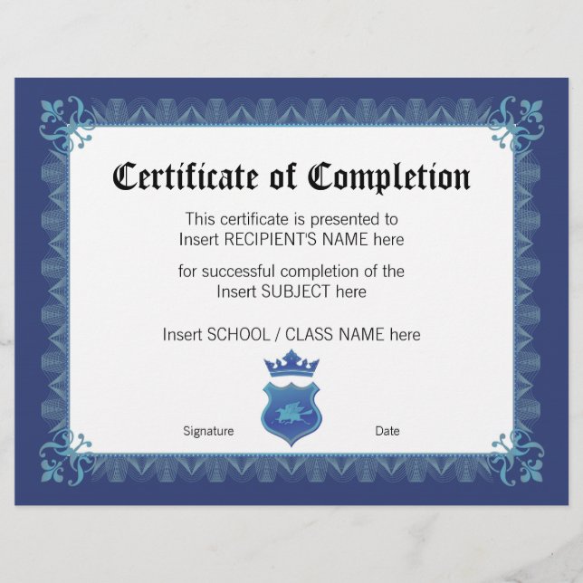 KOMPLETTERANDE INTYG (Framsida)