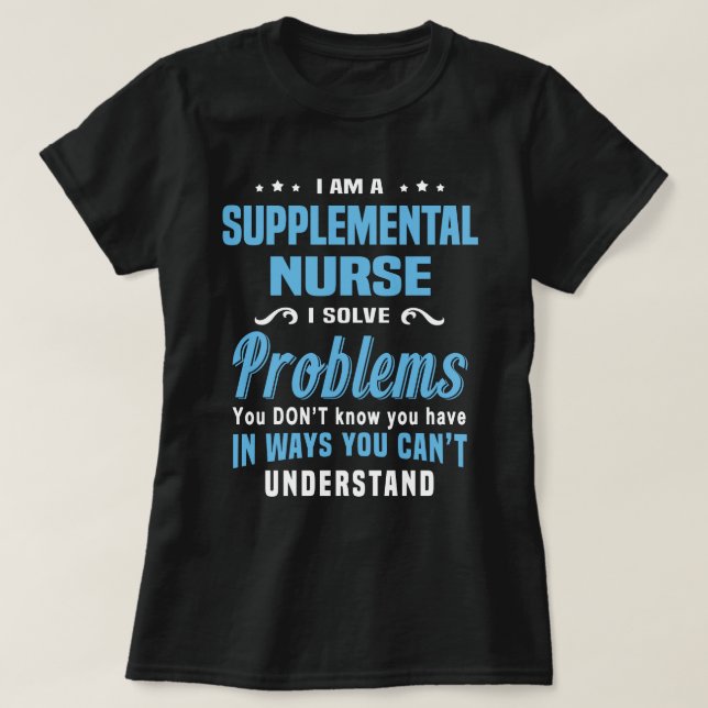 Kompletterande sjuksköterska t shirt (Design framsida)