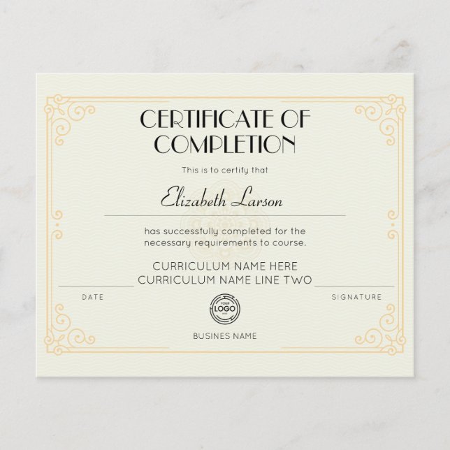 Kompletterande utbildningsbevis (Framsida)