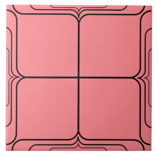 Komplettering för Art Deco Vit ros om Rosa Kakelplatta