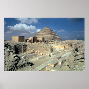 Komplex av Djoser däribland klivapyramiden Poster
