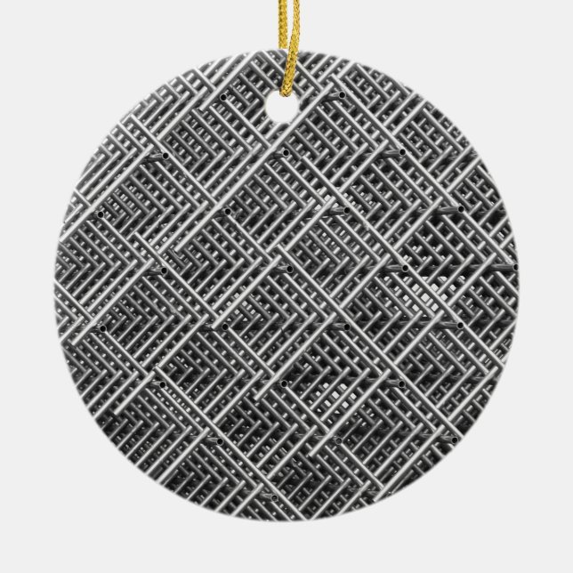 Komplex Metall struktur Julgransprydnad Keramik (Framsidan)