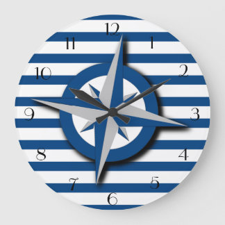 Komplex och Rand Mönster Stor Klocka