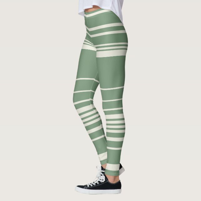 Komplex Rand i Grönt Leggings (Vänster)