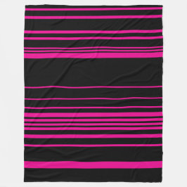 Komplex Rand - Magenta och svart Fleecefilt