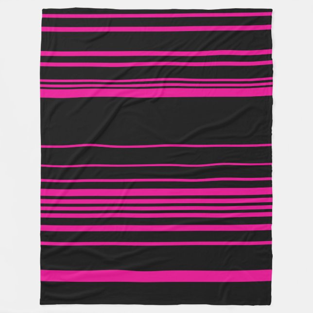 Komplex Rand - Magenta och svart Fleecefilt (Framsidan)