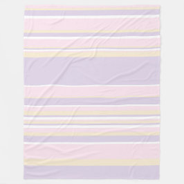 Komplex Rand - Pastellets Rosa, Gult och Lila Fleecefilt