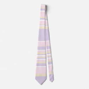 Komplex Rand - Pastellets Rosa, Gult och Lila Slips