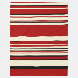 Komplex Rand - Röd & Cream Fleecefilt