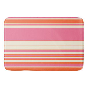 Komplex Rand - Rosa, Orange och grädde Badrumsmatta