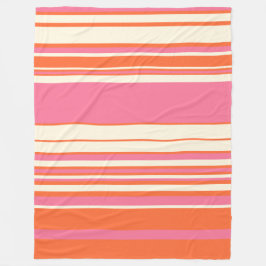 Komplex Rand - Rosa, Orange och grädde Fleecefilt