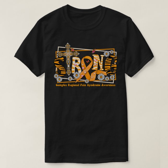 Komplex regional smärta Syndrome Awareness kor rib T Shirt (Design framsida)