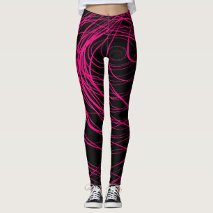 Komplex som virvlar runt rosor - damasker leggings