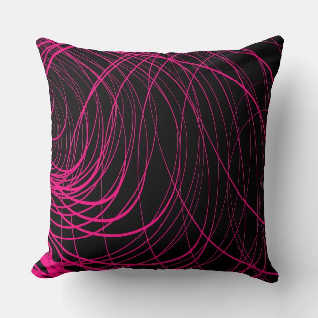 Komplex virvlar runt rosor - dekorativ kudde (Framsida)