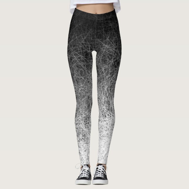 Komplext linjärt - damasker leggings (Framsida)