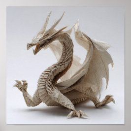Komplext monterad Origami Dragon Fine Art Poster