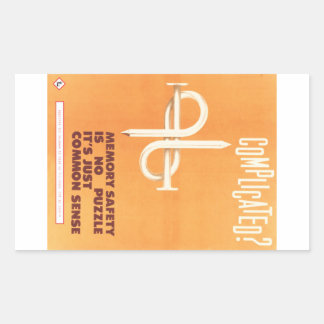 Komplicerad? Rektangulärt Klistermärke