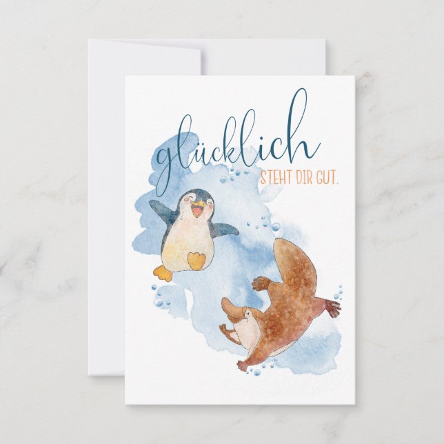 Komplimentkarte glücklich steht dir gut (Framsida)