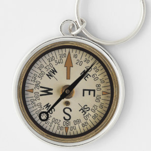 Komponent Ro 1 Rund Silverfärgad Nyckelring