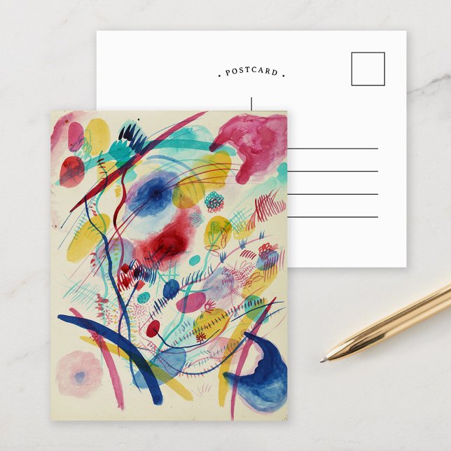 Komposition i rött, blått, grönt, gult | Kandinsky Vykort (Skapare uppladdad)