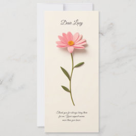 Komposition med blomma och tacksamhet