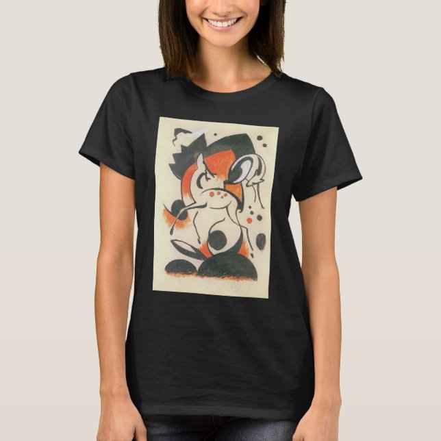 Komposition med två rådjur av Franz Marc T Shirt (Framsida)