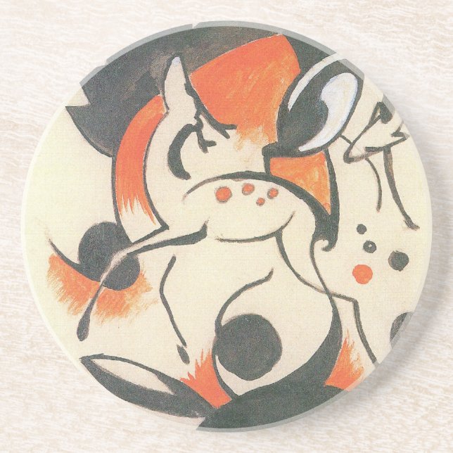 Komposition med två rådjur av Franz Marc Underlägg (Framsidan)