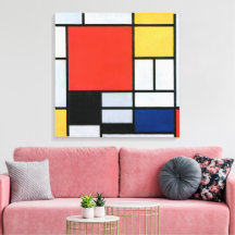 Komposition Röd, Gul, Blå, Svart | Mondriaan |