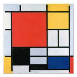 Komposition Röd, Gul, Blå, Svart | Mondriaan | Fototryck
