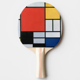 Komposition Röd, Gul, Blå, Svart | Mondriaan | Pingisracket