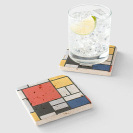 Komposition Röd, Gul, Blå, Svart | Mondriaan | Stenunderlägg