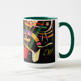 Komposition X Biomorfa Abstrakt Konst Monogram Mugg