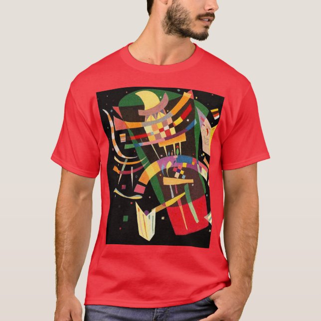 Komposition X Biomorfa abstraktion - Kandinsky T Shirt (Framsida)