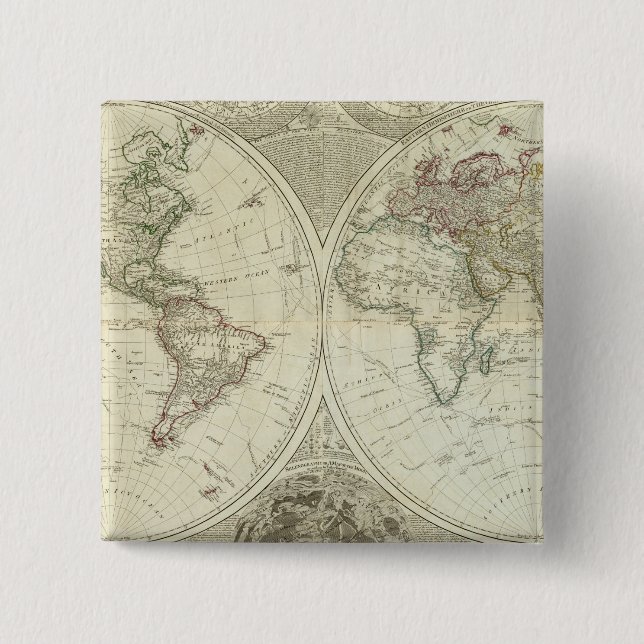 Kompositvärld eller terrakvent glob knapp (Framsida)