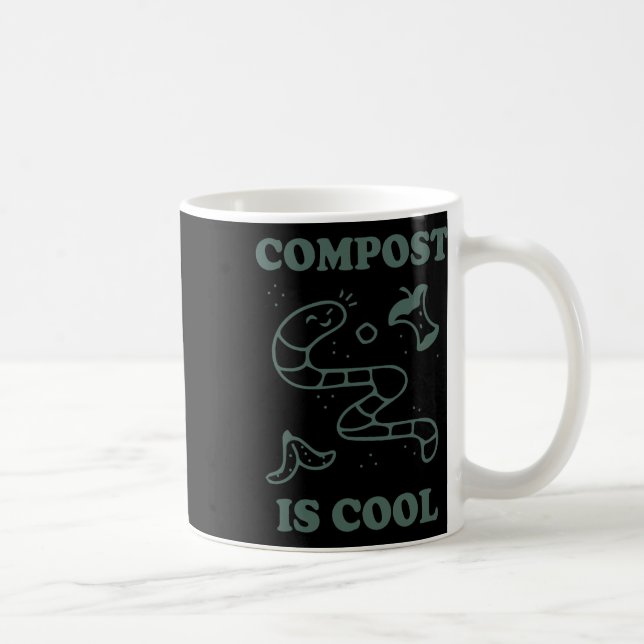 Kompostering av ekologiskt jordbruk - kompost är e kaffemugg (Höger)