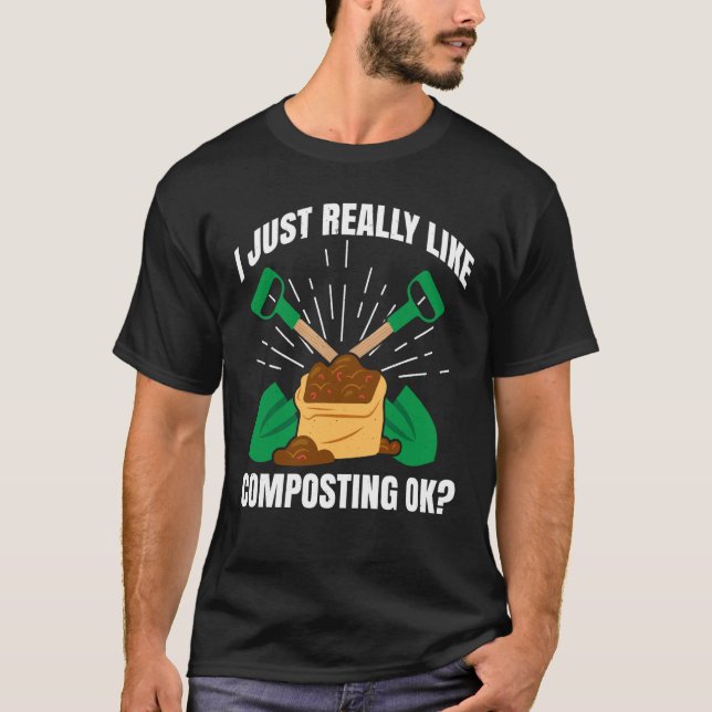 Kompostering för kompost trädgårdsmästare bonde ko t shirt (Framsida)