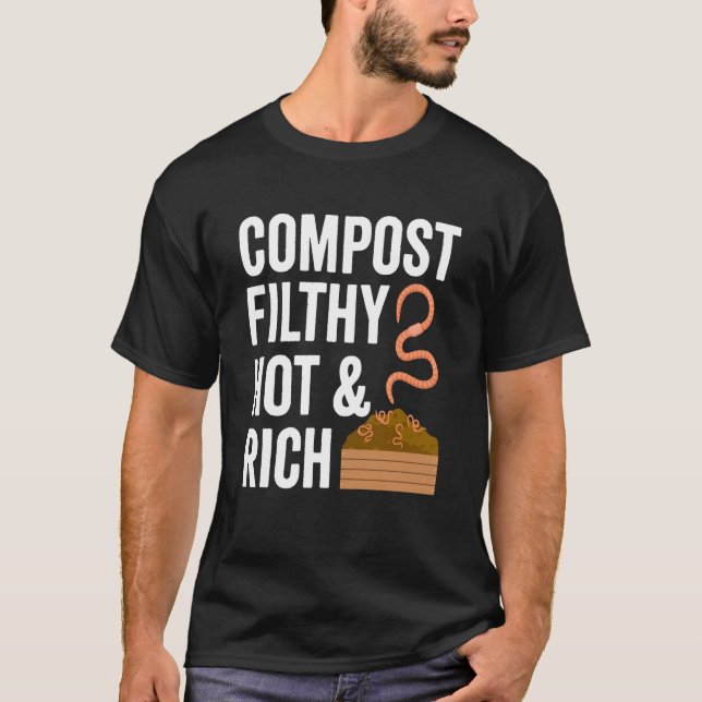 Kompostering för kompost trädgårdsmästare odlare k t shirt (Framsida)