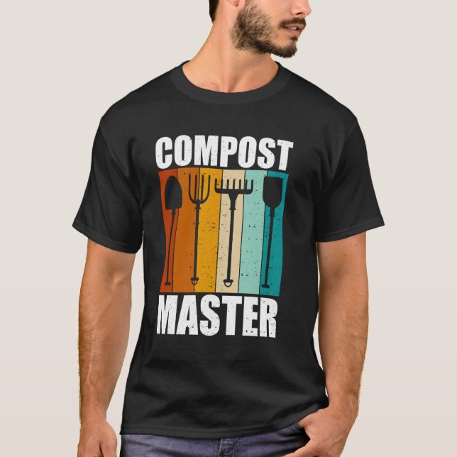 Kompostmästare Ekologisk Trädgårdsenthusiast T Shirt (Framsida)