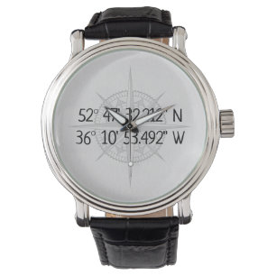 Komprimera GPS-hemkoordinater Armbandsur