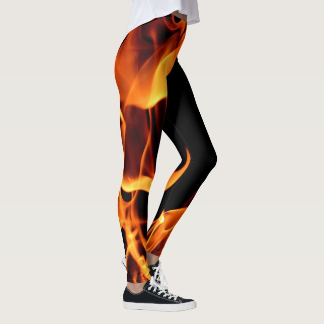 Komprimera Hipster Leggings brandflammar (Höger)